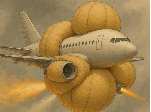 Rebirth: airbag giganti e intelligenza artificiale per salvare gli aerei dagli incidenti