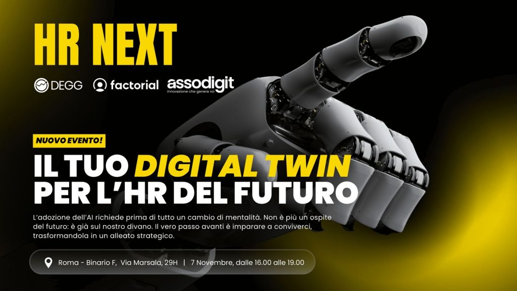 Digital Twin per l’HR del Futuro: nuovo appuntamento con la rubrica HR NEXT di DEGG