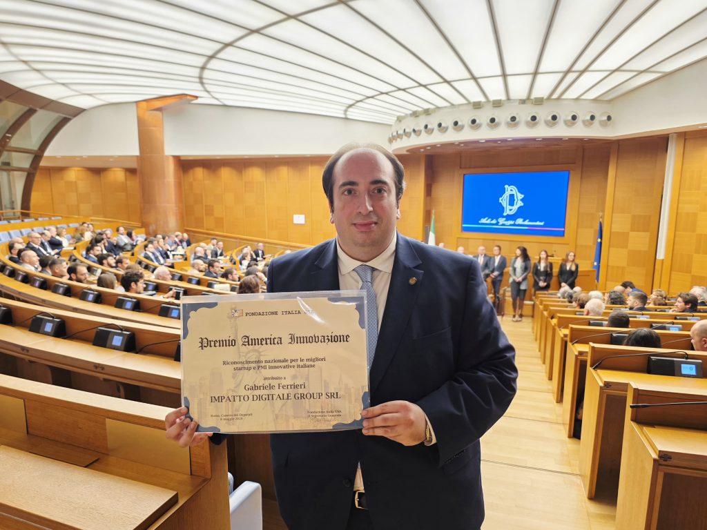 Gabriele Ferrieri premiato con il ‘Premio America Innovazione’ alla Camera dei deputati