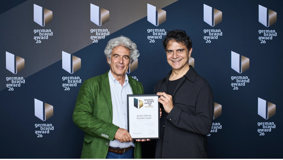 Terzo premio internazionale per il Dynamic brand Archivi Olivetti al German Brand Award 2026