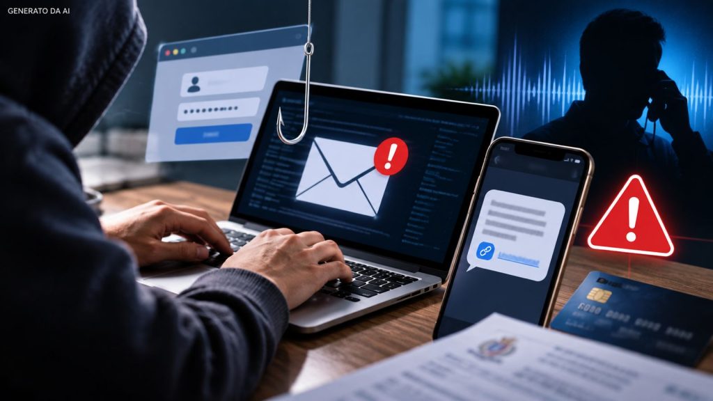Phishing, smishing e vishing: le truffe digitali più diffuse e come difendersi